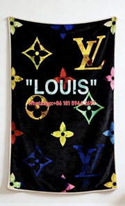 Colorful LV Monogram Blanket LOUIS Monogram Throw 132